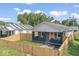 A cozy home offering a fenced front yard, gray brick porch, and a cheerful yellow front door at 3716 W 16Th St, Indianapolis, IN 46222