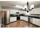 Eat-in kitchen with stainless steel appliances and stylish cabinets at 444 Austin Dr, Avon, IN 46123