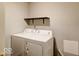 Laundry room featuring a modern, stacked washer and dryer at 444 Austin Dr, Avon, IN 46123