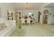 Elegant dining room with a chandelier, china cabinet, and formal dining set for stylish gatherings at 4528 Hunt Master Ct, Indianapolis, IN 46268