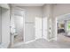 Contemporary bathroom featuring tiled shower, glass door, and neutral decor at 5073 St Charles Pl, Carmel, IN 46033