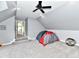Finished bonus room area with multiple entranceways and vaulted ceilings at 5758 N 900 W, Thorntown, IN 46071