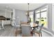 Bright dining area features a chandelier and great views of the backyard and nearby pond at 5758 N 900 W, Thorntown, IN 46071