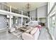 Expansive living room with high ceilings, fireplace, and an open layout perfect for entertaining at 5758 N 900 W, Thorntown, IN 46071