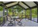 Covered back porch with outdoor seating, overlooking a grassy lawn at 7061 Woodgate Cir, Fishers, IN 46038