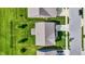 Overhead aerial view of the home showing its roof, yard, and proximity to the street at 7319 Farlin Dr, Whitestown, IN 46075
