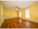 Generous primary bedroom filled with natural light and laminate floors at 7450 Cotherstone Ct, Indianapolis, IN 46256