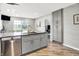 Open kitchen with granite countertops, stainless steel appliances, and ample cabinet space at 896 Fairfield Dr, Greenfield, IN 46140