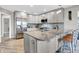 Modern kitchen with stainless steel appliances, granite countertops, and a stylish backsplash at 896 Fairfield Dr, Greenfield, IN 46140