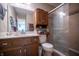 Well-lit bathroom with modern fixtures, stand up shower, and ample storage space at 1052 Barley Cir, Carmel, IN 46032