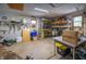 Finished garage space offering storage and room for a workshop or other hobbies at 1052 Barley Cir, Carmel, IN 46032