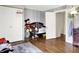 Bright bedroom featuring a crib, spacious closet, and playful décor ideal for a retreat at 10854 E 700 N, Wilkinson, IN 46186