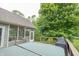 Back deck area featuring wood flooring, a grill, outdoor seating, and hot tub area at 11020 Florida Rd, Fortville, IN 46040