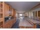 Spacious kitchen with lots of cabinets, countertop space, and stainless steel sink at 11020 Florida Rd, Fortville, IN 46040
