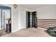 This room is carpeted with neutral walls, standard window, and shelving with a console table at 123 Campus Ln, Greenwood, IN 46143