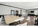 Well-lit meeting room with spacious table, chairs, and serving area; modern and functional at 17233 Gunther Blvd # 102B, Westfield, IN 46074