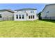 Backyard with a large grassy area and a fenced perimeter between neighboring houses at 18726 Tillamook E Run, Noblesville, IN 46062