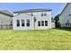 Backyard with a large grassy area and a fenced perimeter between neighboring houses at 18726 Tillamook E Run, Noblesville, IN 46062