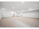 Large, open basement featuring carpet flooring and recessed lighting, ready to be transformed at 19987 Old Dock Rd, Westfield, IN 46074
