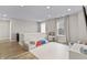 Bright bonus room featuring light gray walls, recessed lighting, and light wood vinyl flooring at 2223 Ryder Pl, Westfield, IN 46074
