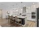 Modern kitchen with stainless appliances, center island and seating at 2223 Ryder Pl, Westfield, IN 46074