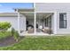 Cozy outdoor patio with a porch swing and cushioned furniture to enjoy the back yard at 2223 Ryder Pl, Westfield, IN 46074