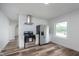 Modern kitchen featuring stainless steel appliances and sleek, tiled floors at 2531 E Brookside Ave, Indianapolis, IN 46218