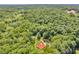 Aerial image of a house near a serene pond, surrounded by lush greenery and mature trees at 2780 W Grizzly Trl, Martinsville, IN 46151