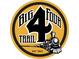 The logo for the Big Four Trail, a vibrant community, features a vintage train illustration and classic design at 301 S Main St, Whitestown, IN 46075