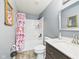 Bathroom featuring a tub/shower, vanity with sink, and modern finishes at 3223 Keystone Lakes Way, Indianapolis, IN 46237