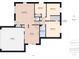 Open-concept floor plan featuring a living room, kitchen, three bedrooms, a bathroom, and an attached garage at 3223 Keystone Lakes Way, Indianapolis, IN 46237