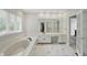 Bathroom with luxurious soaking tub, and large vanity at 5419 Cayman Dr, Carmel, IN 46033
