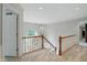 Staircase with carpet, chandelier, and a view to the lower floor at 5419 Cayman Dr, Carmel, IN 46033
