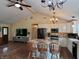 Stylish living space with hardwood floors, island kitchen, and open layout for easy entertaining at 5730 S 50 W, Trafalgar, IN 46181