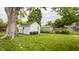 Well-kept backyard featuring a charming shed, lush greenery, and a fenced perimeter, offering privacy and space at 6040 Crittenden Ave, Indianapolis, IN 46220