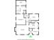 Detailed floorplan showcasing the layout of the main level, including the primary bedroom, living room, and kitchen at 6040 Crittenden Ave, Indianapolis, IN 46220