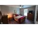 Comfortable bedroom features a ceiling fan and a cozy color palette at 6184 Farlin Dr, Whitestown, IN 46075