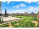 Backyard featuring a patio, privacy fence, and grassy lawn at 6645 Honeysuckle Way, Pendleton, IN 46064