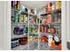 Walk-in pantry with wire shelving to store groceries and kitchen essentials at 6645 Honeysuckle Way, Pendleton, IN 46064
