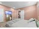 Comfortable bedroom featuring a TV, a storage cabinet and neutral decor at 6923 Bryant Pl, Plainfield, IN 46168