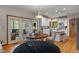 Open concept kitchen with an eat-in area and stainless steel appliances at 7141 Ember Ct, Indianapolis, IN 46236