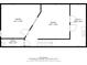 Basement floor plan showing a large room, a smaller room, and a utility area at 10722 Landsbrook N Run, Noblesville, IN 46060