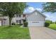 Charming two-story home with a well-manicured lawn and a two-car garage at 10722 Landsbrook N Run, Noblesville, IN 46060