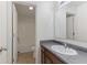 Clean bathroom with shower-tub combo and single sink vanity at 11531 Short Iron Ln, Indianapolis, IN 46235