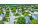 Beautiful aerial view of a home with a pool in a lush, green neighborhood setting at 1234 Breaside Cir, Greenwood, IN 46143