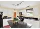 Spacious kitchen area featuring granite countertops, track lighting and white cabinetry at 1234 Breaside Cir, Greenwood, IN 46143