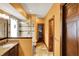 Modern bathroom with a glass-enclosed shower, granite countertop, and lots of natural light at 1850 Longest Dr, Franklin, IN 46131