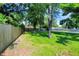 Fenced backyard offers privacy and ample space for outdoor activities at 1868 N Hawthorne Ln, Indianapolis, IN 46218