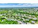 Wide aerial view showcases a sprawling residential neighborhood with diverse housing and abundant greenery at 2535 Dawn Ridge Dr, Westfield, IN 46074