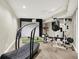 Basement workout area featuring carpeted floors, a weight machine, and a treadmill at 2535 Dawn Ridge Dr, Westfield, IN 46074